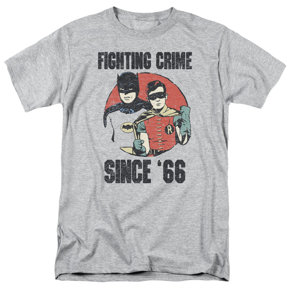 AN OFFCIALLY LICENSED BATMAN CLASSIC TV SINCE 66 MEN'S REGULAR FIT T-SHIRT ATHLETIC HEATHER