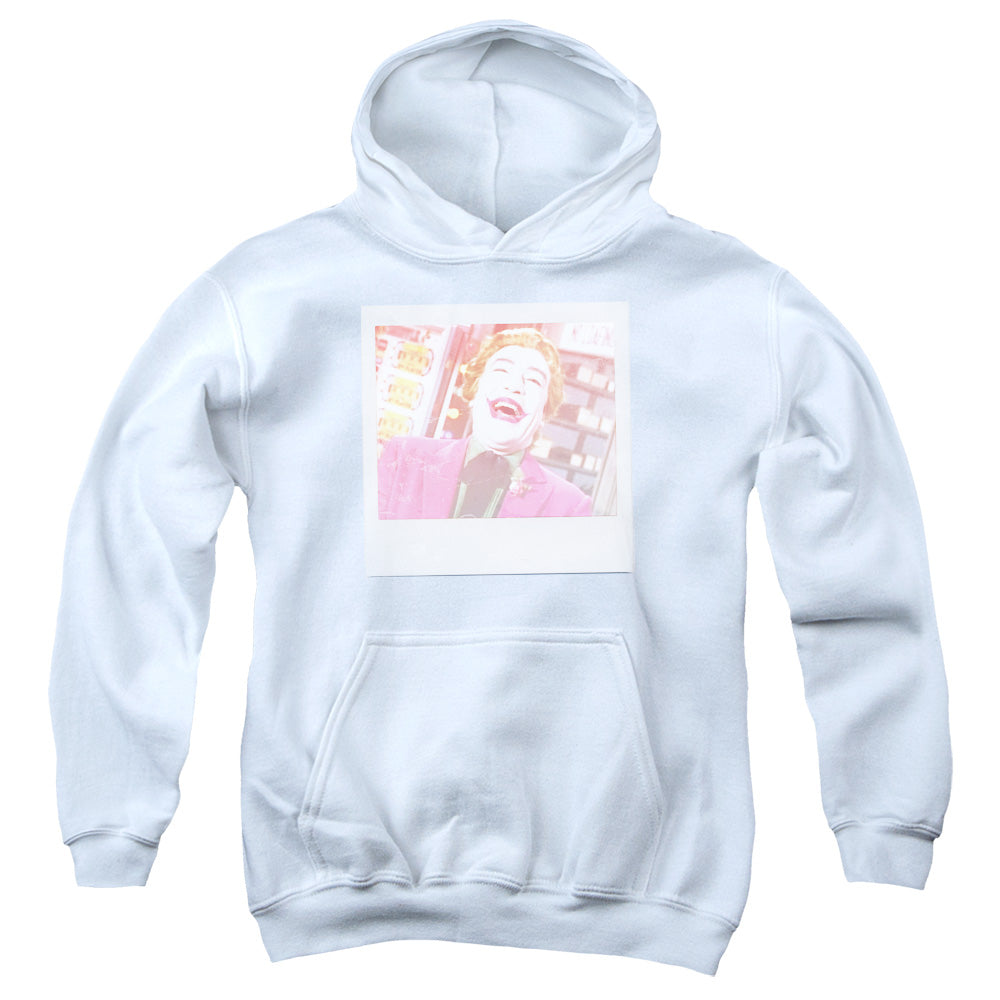 AN OFFCIALLY LICENSED BATMAN CLASSIC TV CAPTURED YOUTH HOODIE WHITE