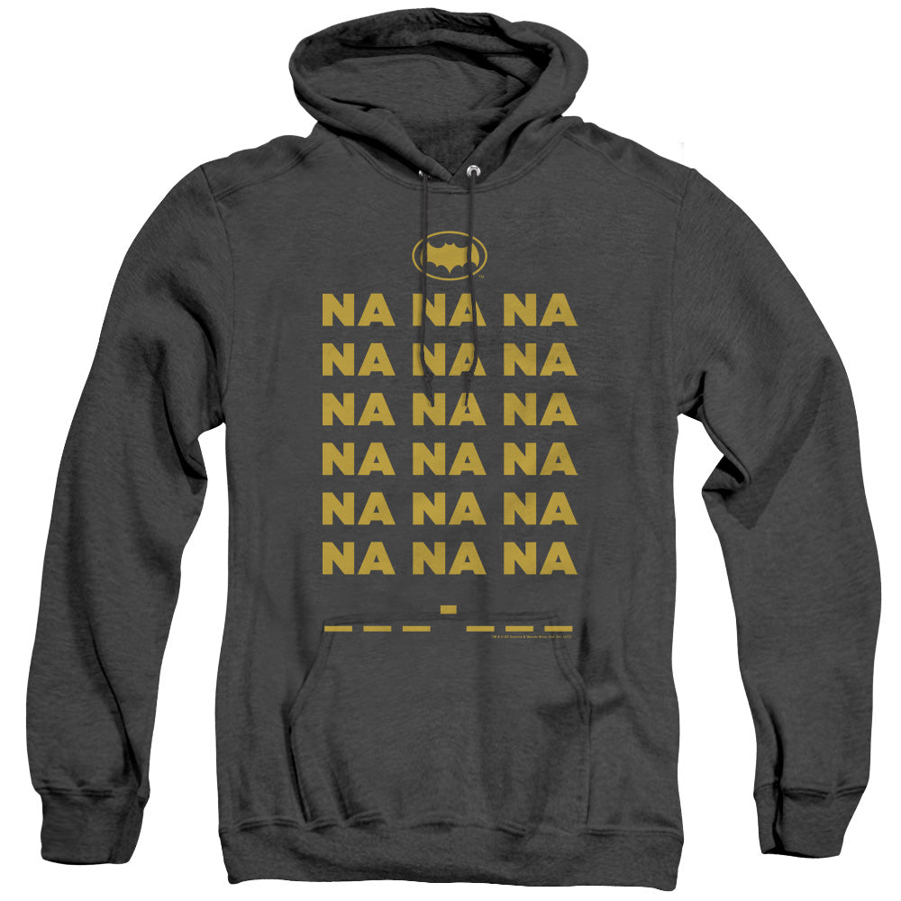 AN OFFCIALLY LICENSED BATMAN CLASSIC TV NA NA NA ADULT UNISEX HEATHER PULLOVER HOODIE BLACK