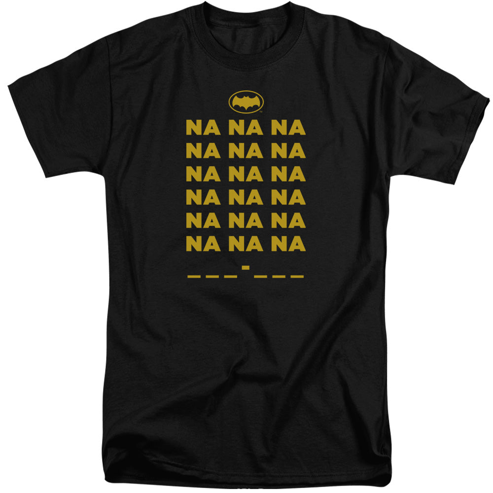 AN OFFCIALLY LICENSED BATMAN CLASSIC TV NA NA NA MEN'S TALL FIT T-SHIRT BLACK
