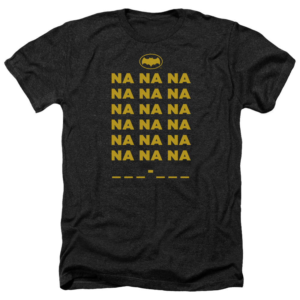 AN OFFCIALLY LICENSED BATMAN CLASSIC TV NA NA NA MEN'S HEATHER T-SHIRT CHARCOAL