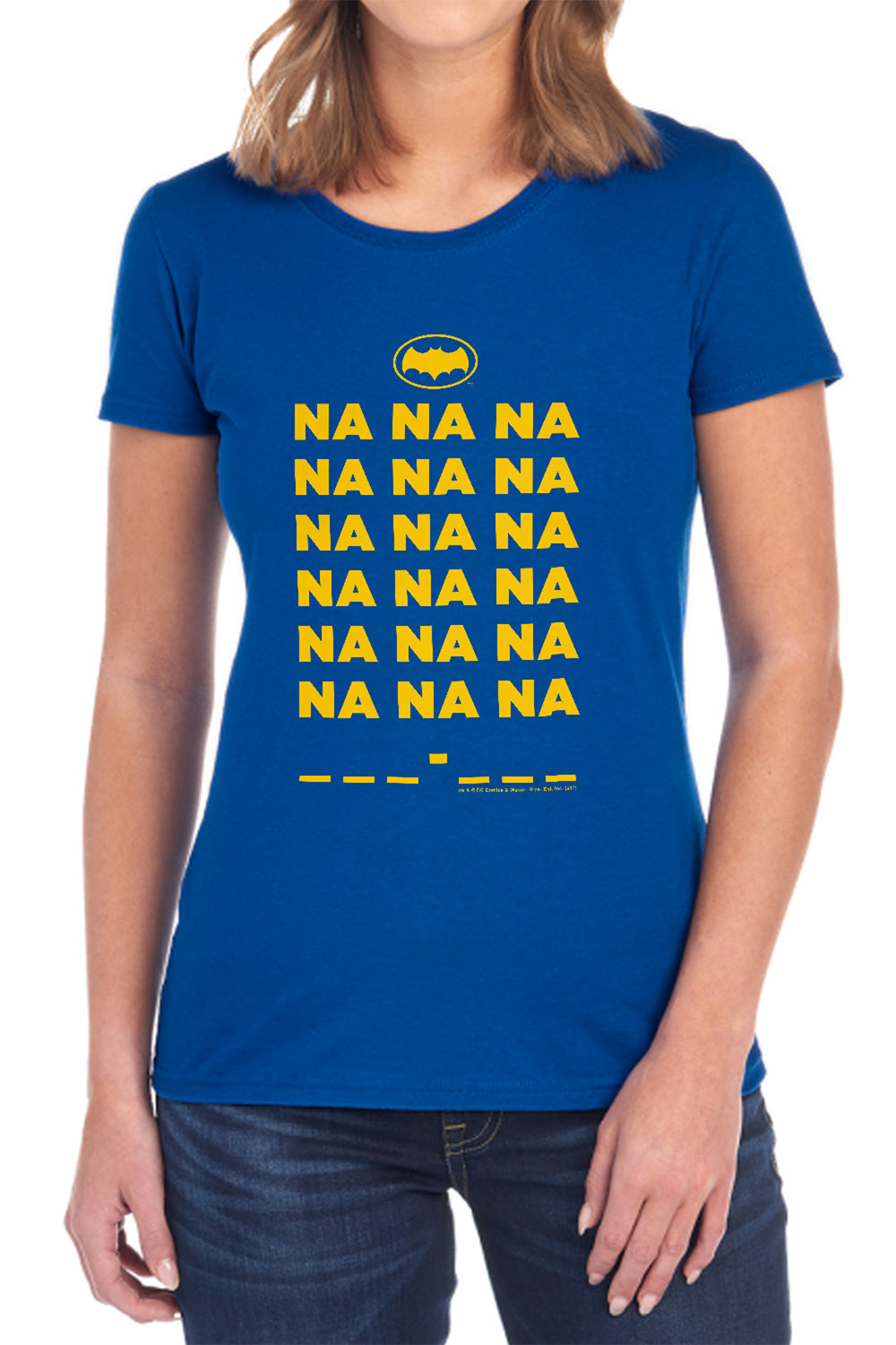 AN OFFCIALLY LICENSED BATMAN CLASSIC TV NA NA NA WOMEN'S REGULAR FIT T-SHIRT BLACK