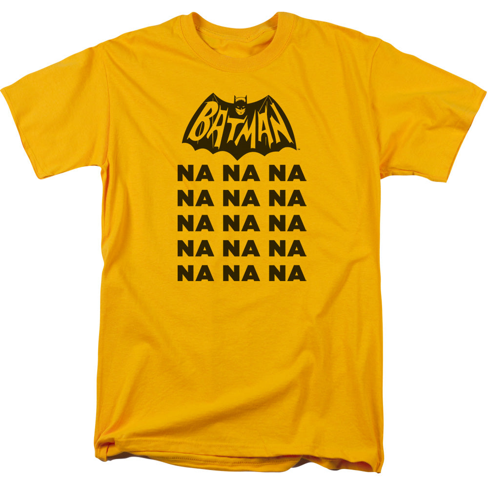 AN OFFCIALLY LICENSED BATMAN CLASSIC TV NA NA NA V2 MEN'S REGULAR FIT T-SHIRT GOLD