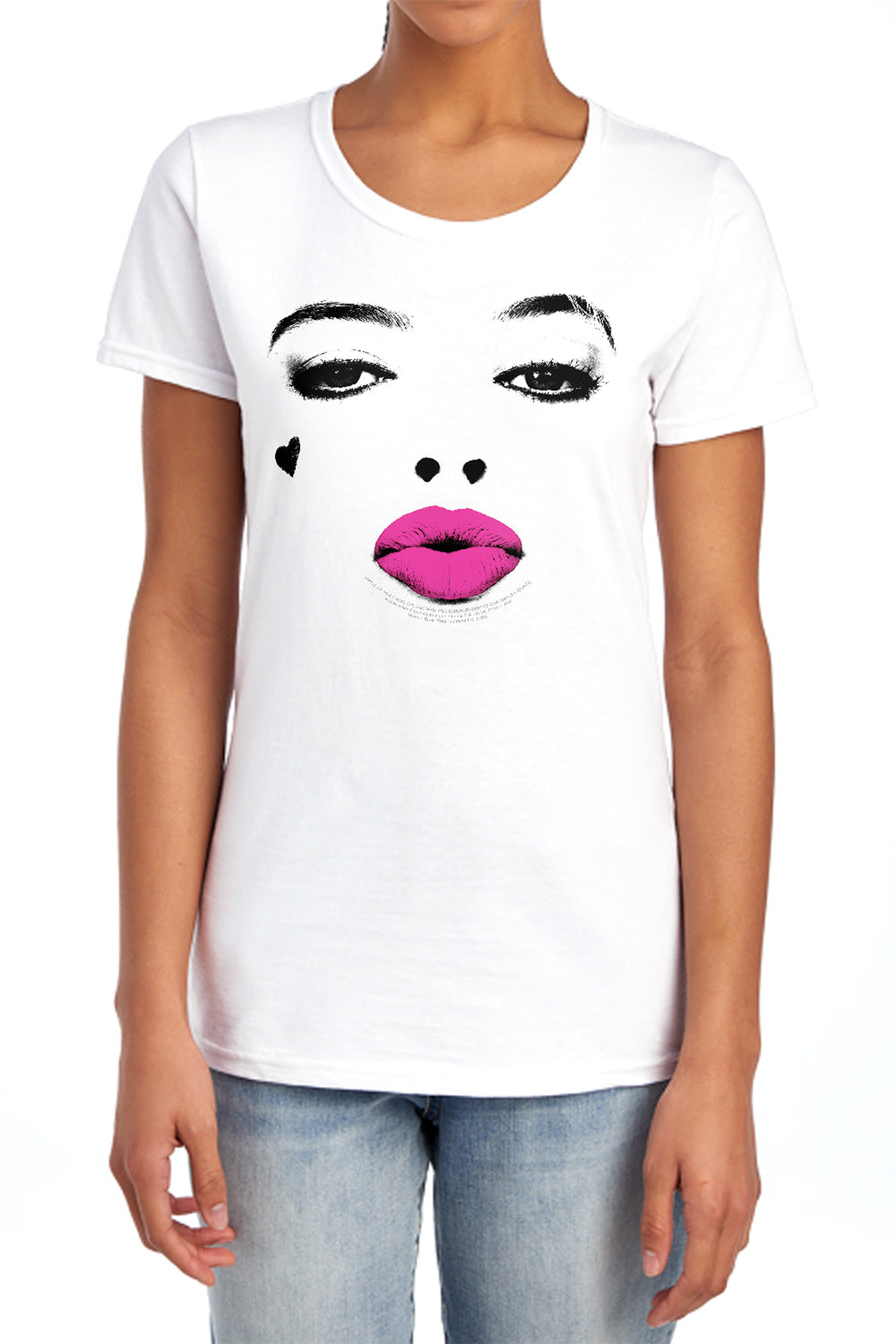 AN OFFCIALLY LICENSED BIRDS OF PREY KISS WOMEN'S REGULAR FIT T-SHIRT WHITE