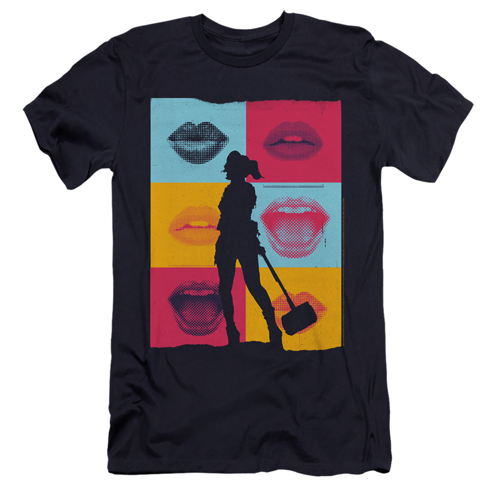 AN OFFCIALLY LICENSED BIRDS OF PREY LIPS MEN'S PREMIUM SLIM FIT T-SHIRT NAVY