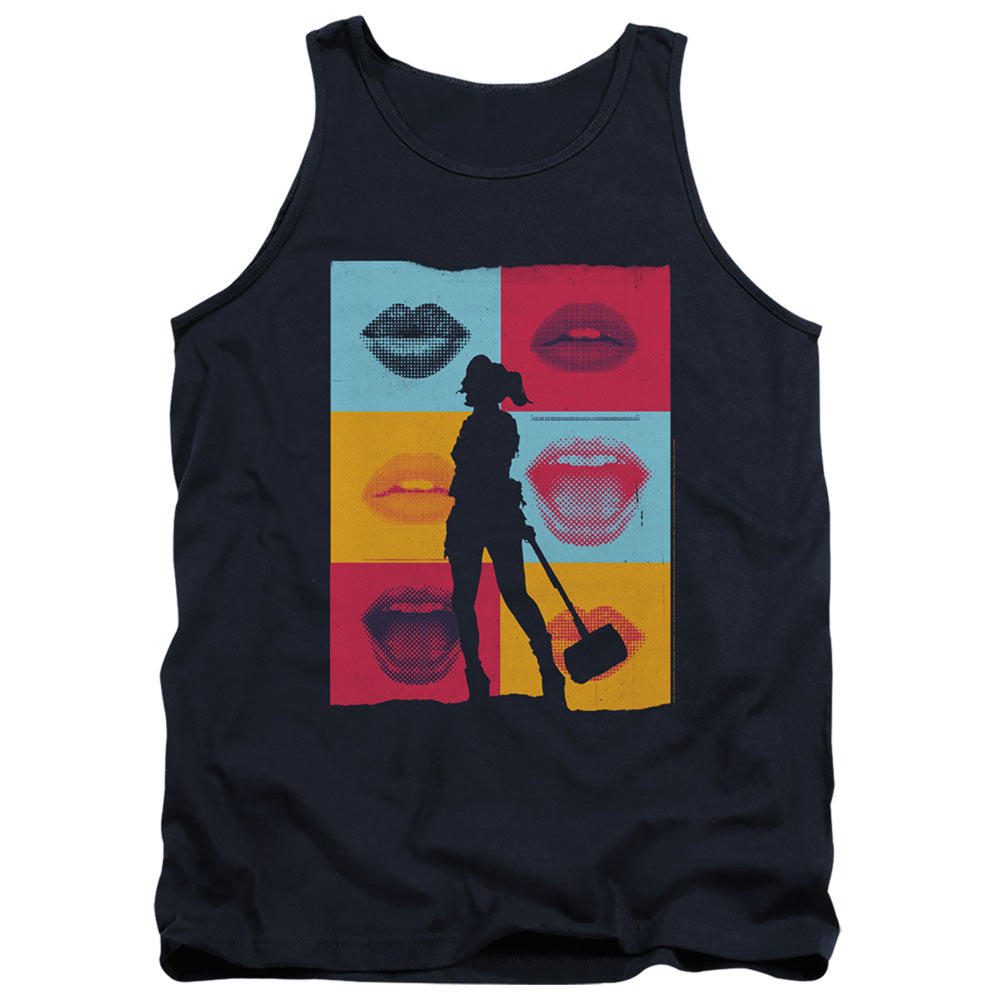 AN OFFCIALLY LICENSED BIRDS OF PREY LIPS ADULT UNISEX TANK TOP NAVY