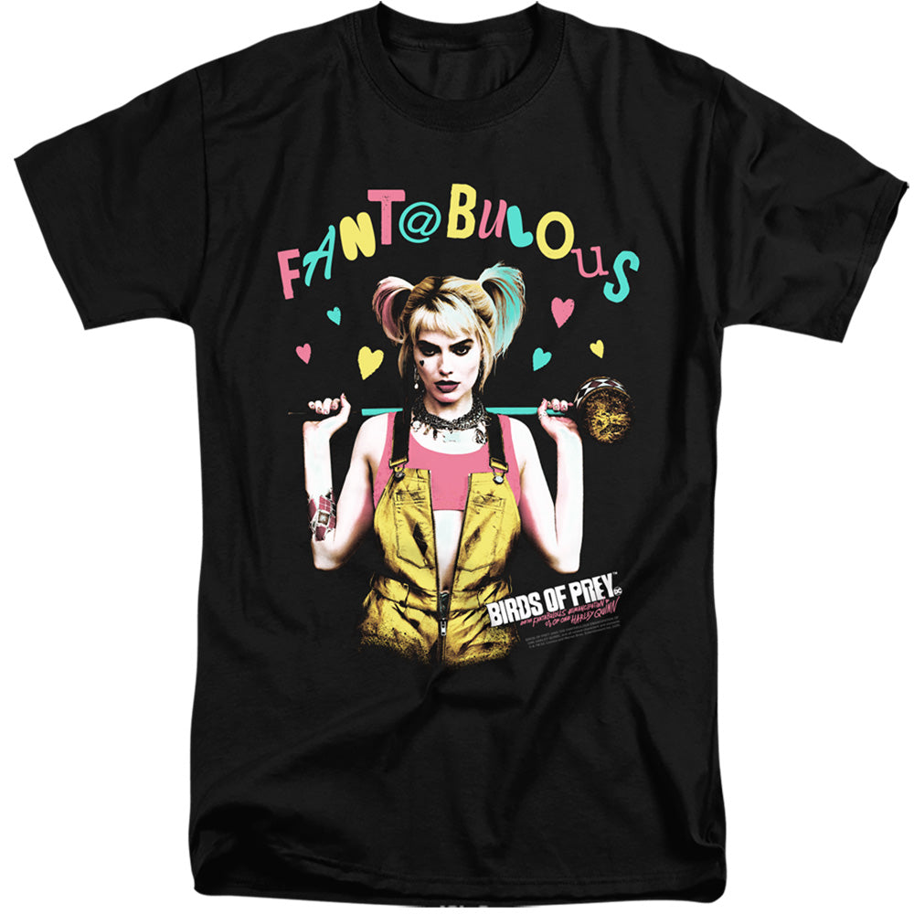 AN OFFCIALLY LICENSED BIRDS OF PREY FANTABULOUS MEN'S TALL FIT T-SHIRT BLACK