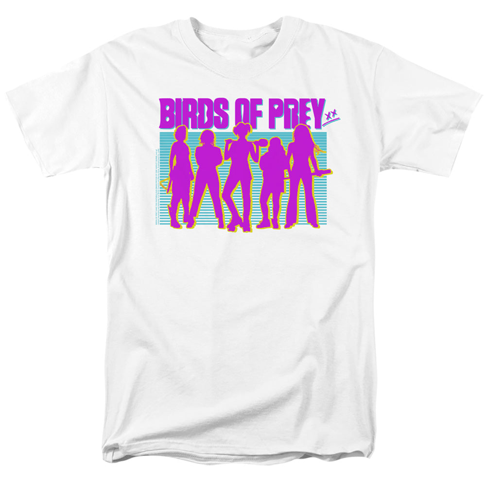AN OFFCIALLY LICENSED BIRDS OF PREY SILHOUETTES MEN'S REGULAR FIT T-SHIRT WHITE