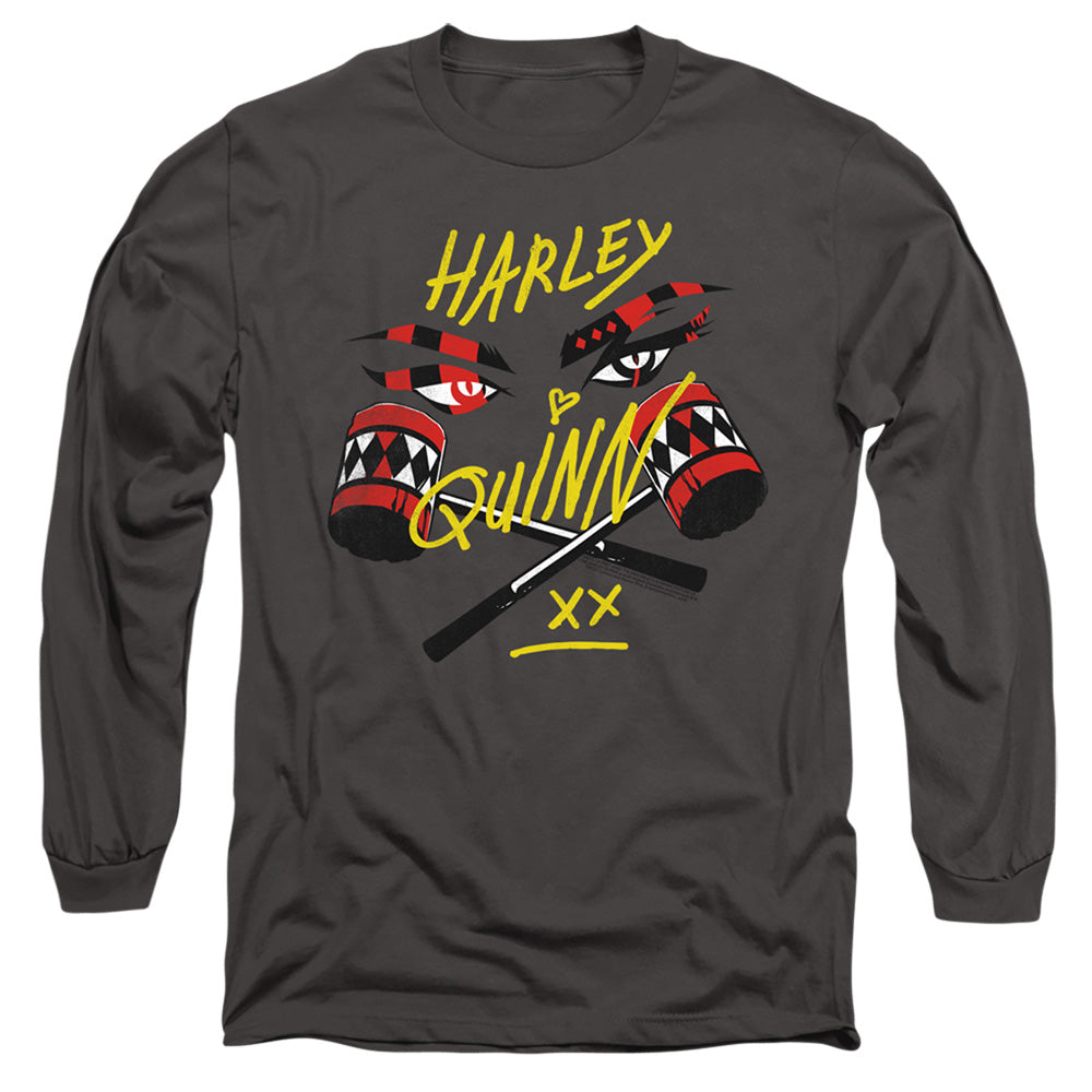 AN OFFCIALLY LICENSED BIRDS OF PREY IN MY EYES MEN'S LONG SLEEVE T-SHIRT CHARCOAL