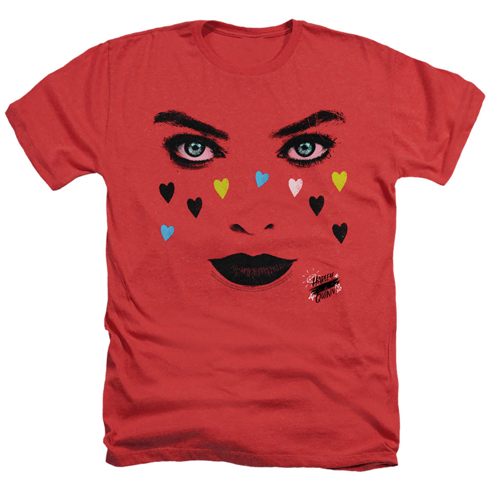 AN OFFCIALLY LICENSED BIRDS OF PREY RED HARLEY MEN'S HEATHER T-SHIRT RED
