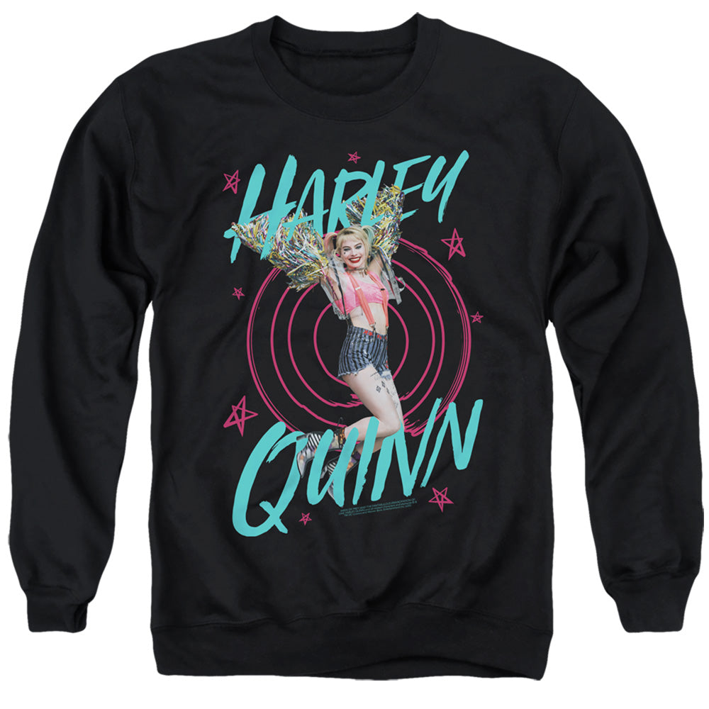 AN OFFCIALLY LICENSED BIRDS OF PREY ON TARGET ADULT UNISEX CREWNECK SWEATSHIRT BLACK