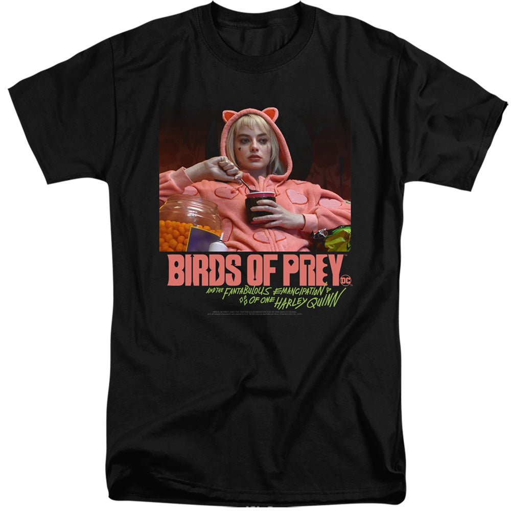 AN OFFCIALLY LICENSED BIRDS OF PREY LOVE STINKS MEN'S TALL FIT T-SHIRT BLACK