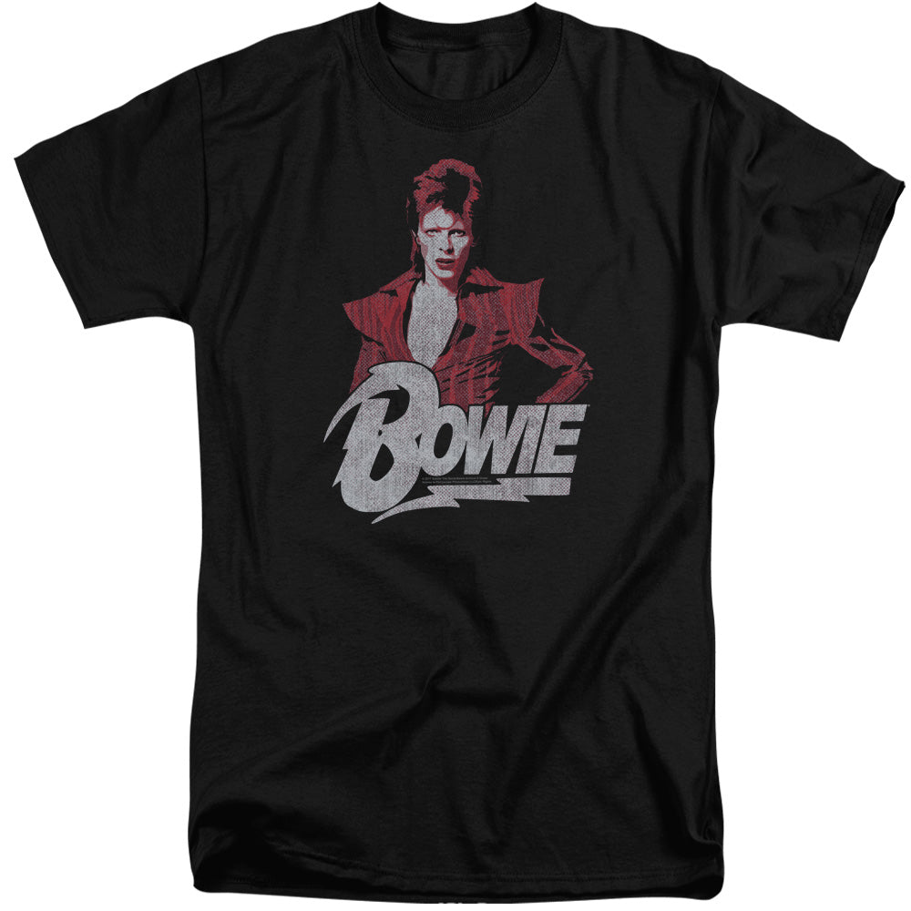 AN OFFCIALLY LICENSED DAVID BOWIE DIAMOND DAVID MEN'S TALL FIT T-SHIRT BLACK