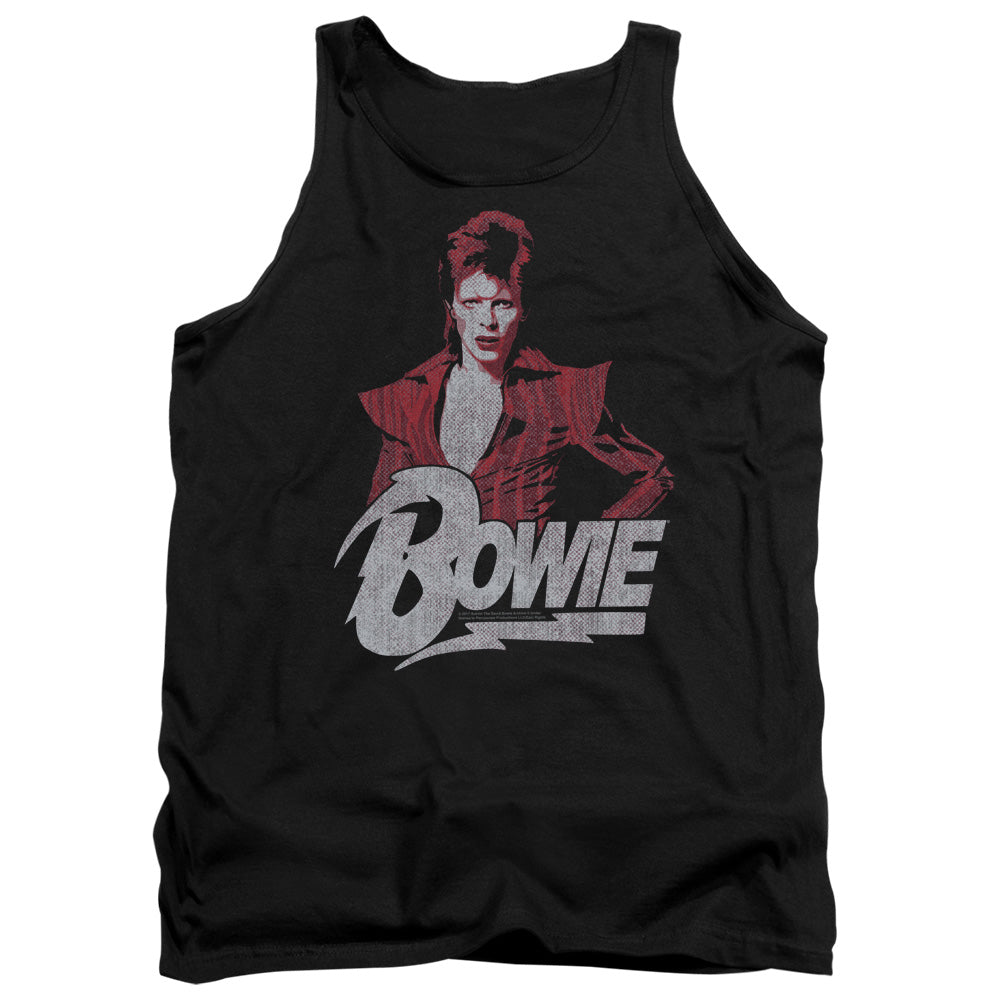 AN OFFCIALLY LICENSED DAVID BOWIE DIAMOND DAVID ADULT UNISEX TANK TOP BLACK