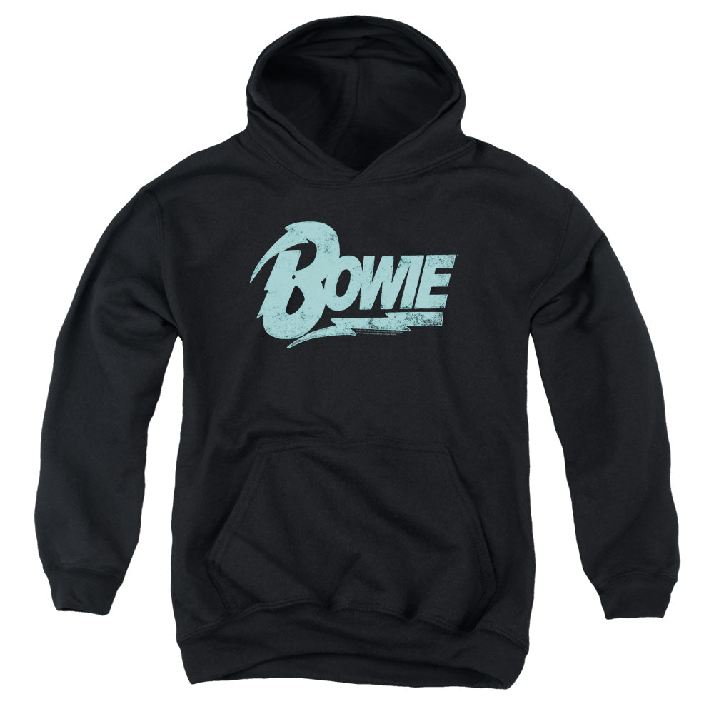 AN OFFCIALLY LICENSED DAVID BOWIE LOGO YOUTH HOODIE BLACK