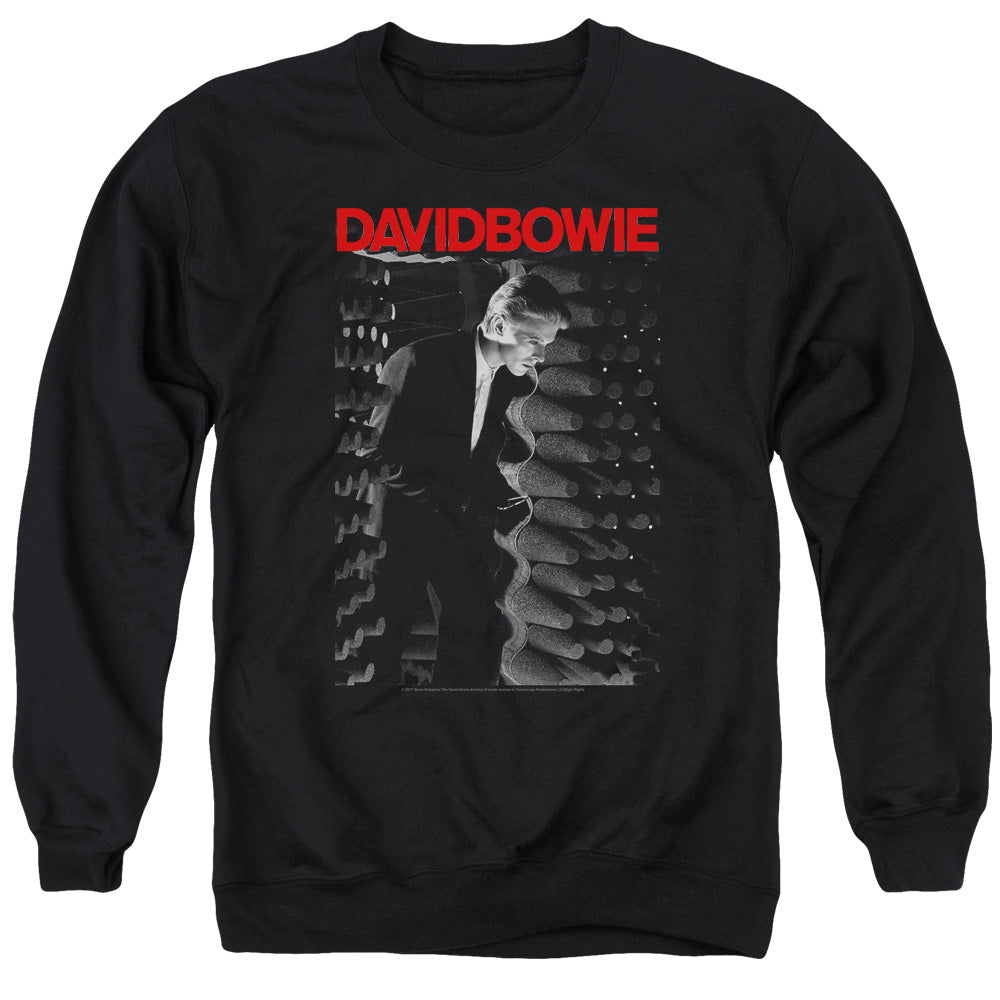 AN OFFCIALLY LICENSED DAVID BOWIE STATION TO STATION ADULT UNISEX CREWNECK SWEATSHIRT BLACK