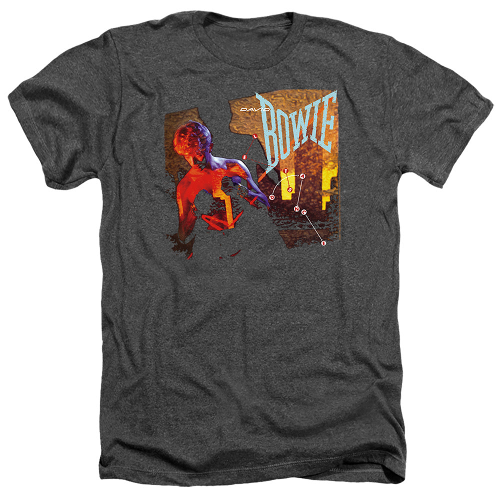 AN OFFCIALLY LICENSED DAVID BOWIE LETS DANCE MEN'S HEATHER T-SHIRT CHARCOAL