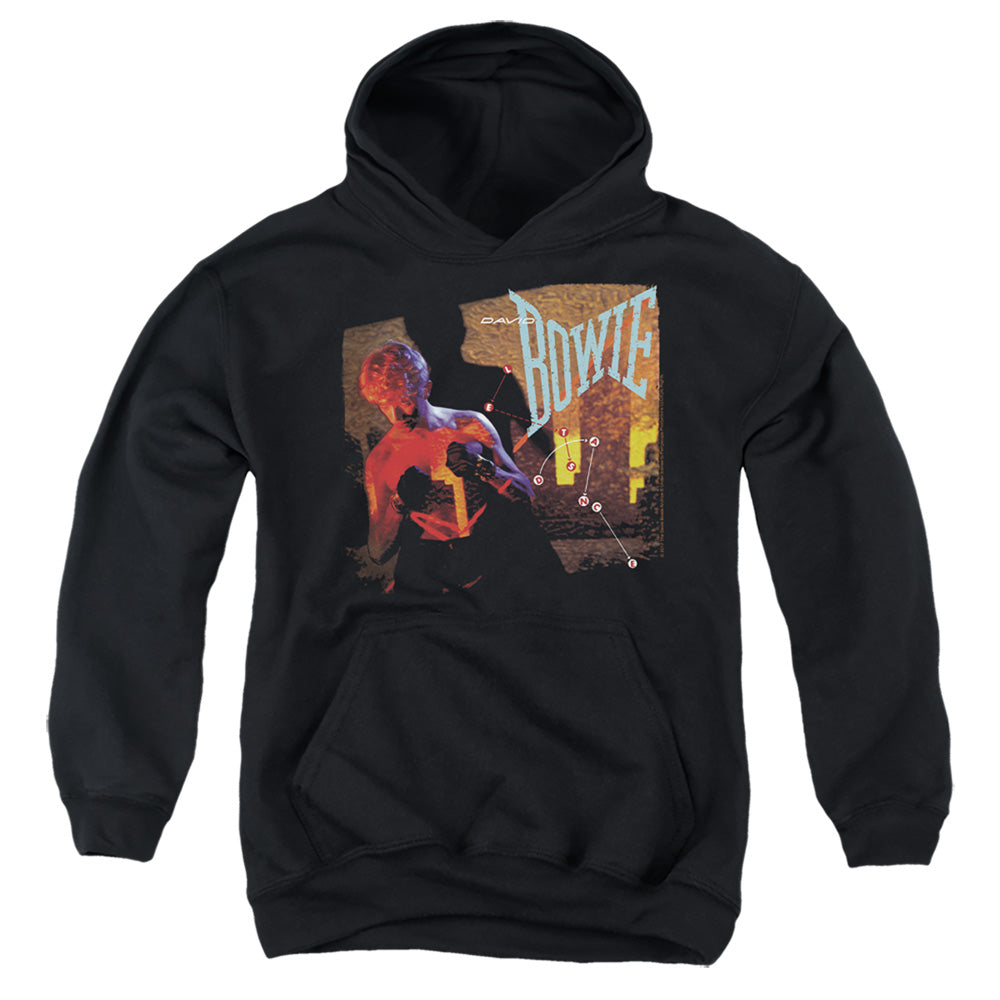 AN OFFCIALLY LICENSED DAVID BOWIE LETS DANCE YOUTH HOODIE BLACK