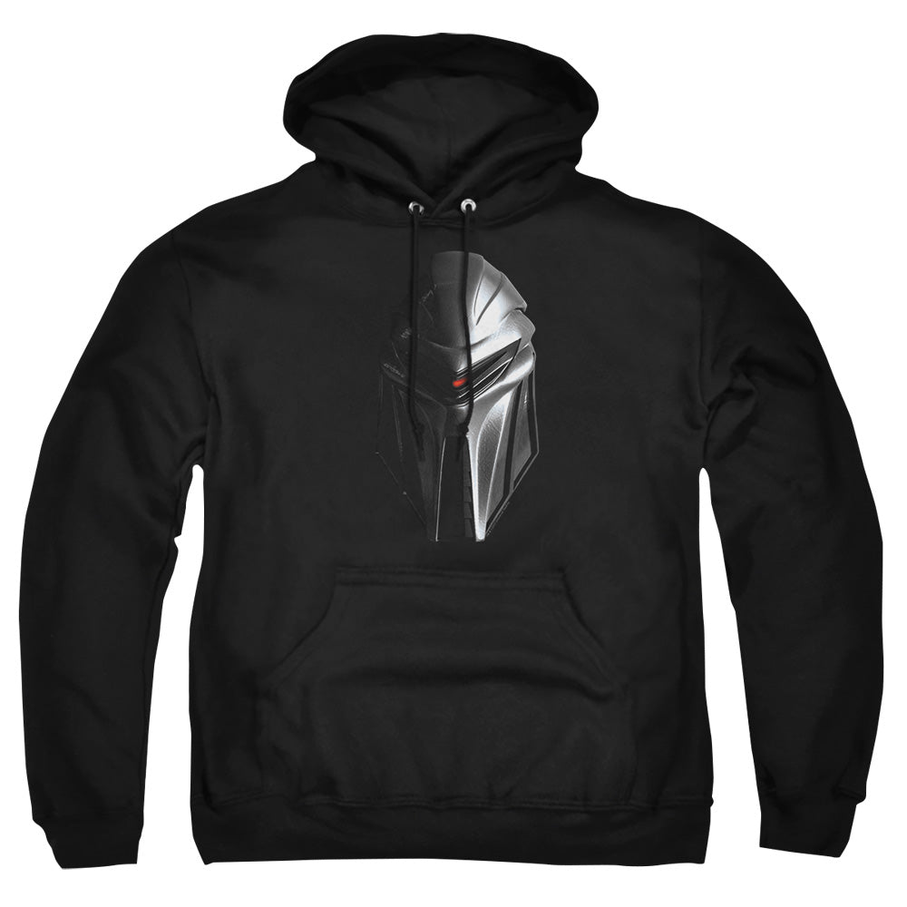 AN OFFCIALLY LICENSED BSG CYLON HEAD ADULT UNISEX PULLOVER HOODIE BLACK