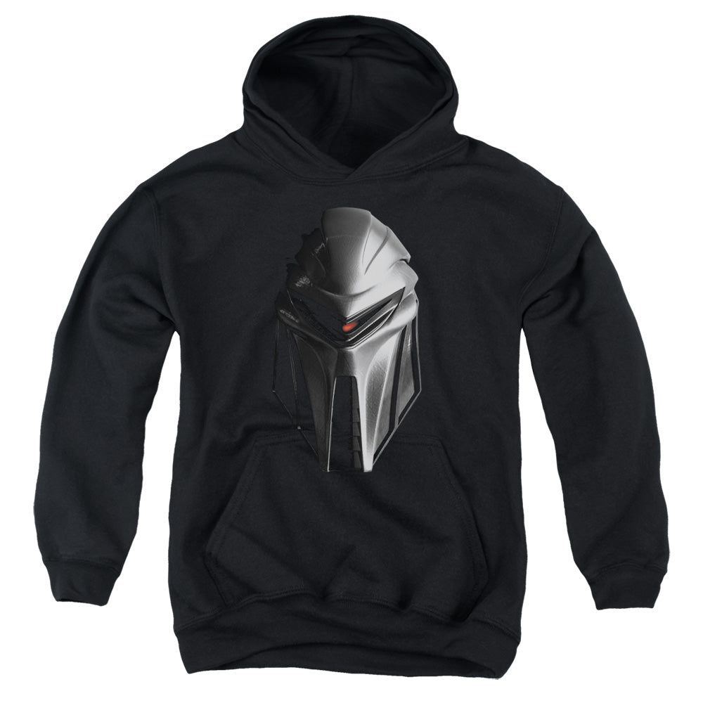 AN OFFCIALLY LICENSED BSG CYLON HEAD YOUTH HOODIE BLACK