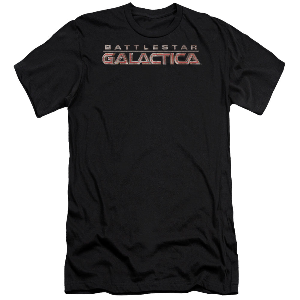 AN OFFCIALLY LICENSED BSG LOGO MEN'S PREMIUM SLIM FIT T-SHIRT BLACK