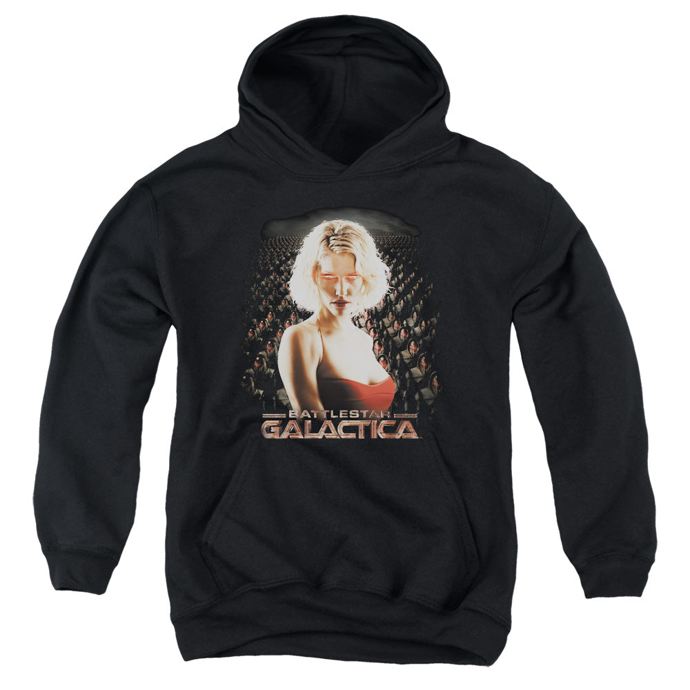 AN OFFCIALLY LICENSED BSG CYLON LEGION YOUTH HOODIE BLACK