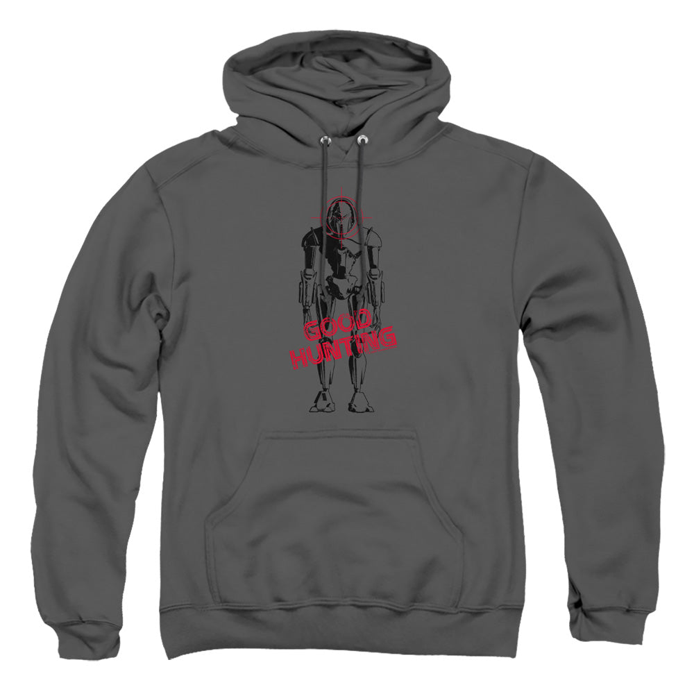 AN OFFCIALLY LICENSED BSG GOOD HUNTING ADULT UNISEX PULLOVER HOODIE CHARCOAL