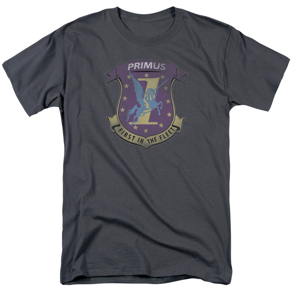 AN OFFCIALLY LICENSED BSG PRIMAS BADGE MEN'S REGULAR FIT T-SHIRT CHARCOAL
