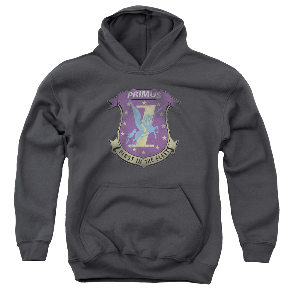 AN OFFCIALLY LICENSED BSG PRIMAS BADGE YOUTH HOODIE CHARCOAL