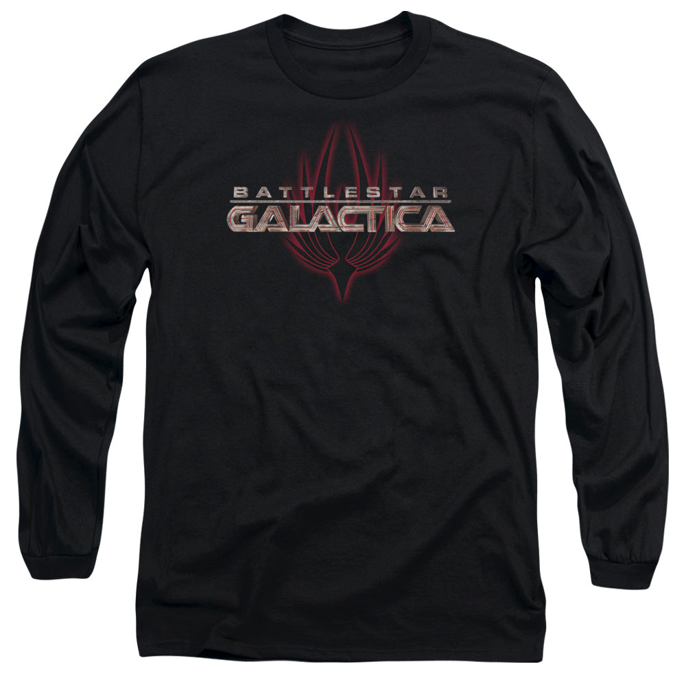AN OFFCIALLY LICENSED BSG LOGO WITH PHOENIX MEN'S LONG SLEEVE T-SHIRT BLACK