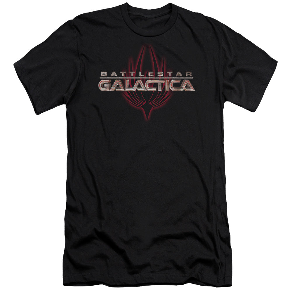 AN OFFCIALLY LICENSED BSG LOGO WITH PHOENIX MEN'S PREMIUM SLIM FIT T-SHIRT BLACK