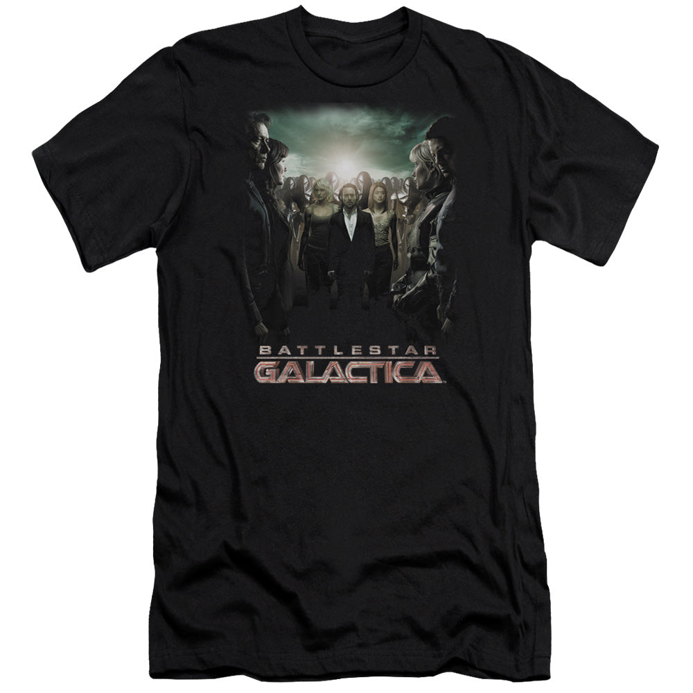 AN OFFCIALLY LICENSED BSG CROSSROADS MEN'S PREMIUM SLIM FIT T-SHIRT BLACK