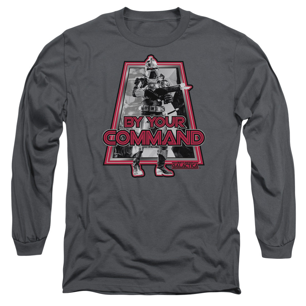 AN OFFCIALLY LICENSED BSG BY YOUR COMMAND(CLASSIC) MEN'S LONG SLEEVE T-SHIRT CHARCOAL