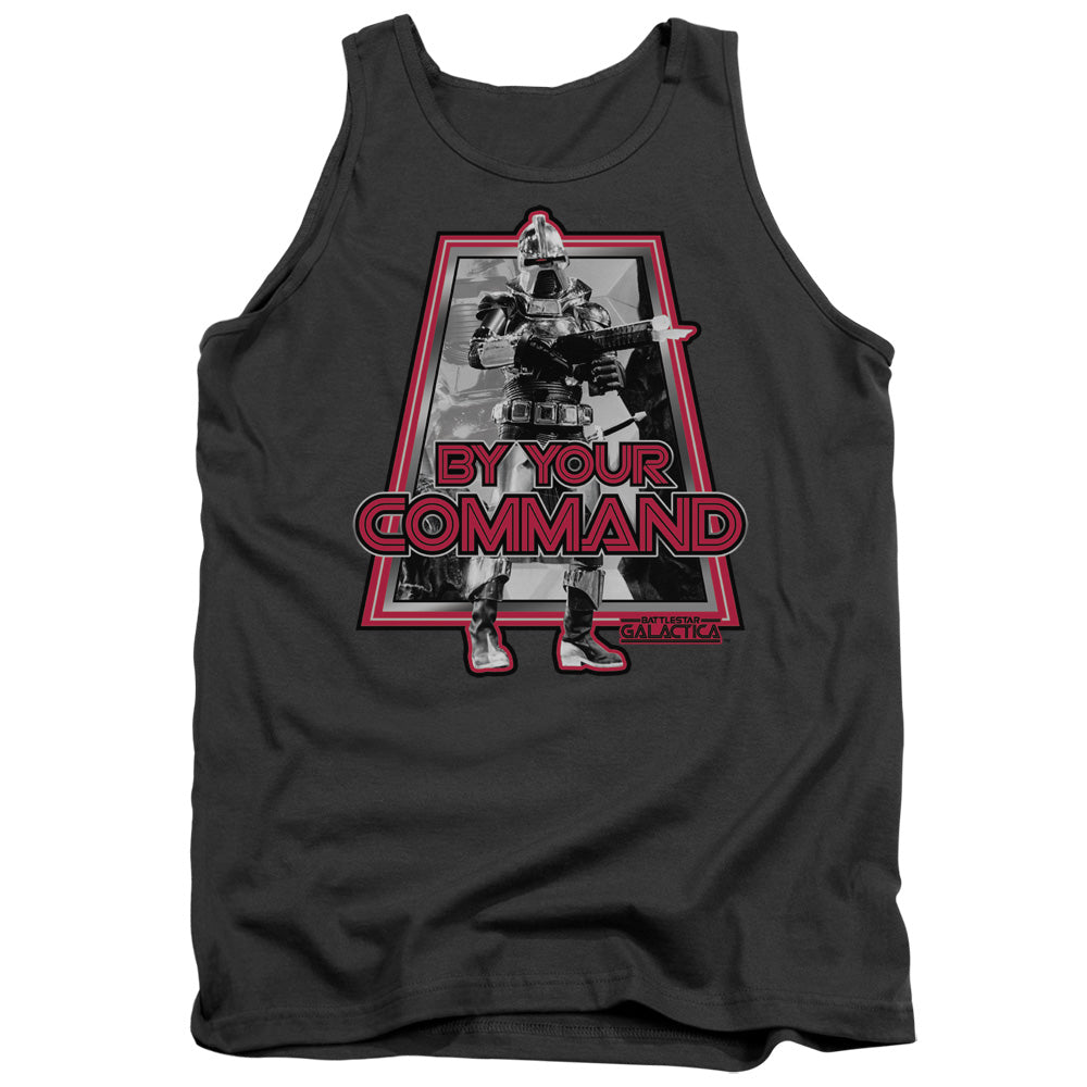 AN OFFCIALLY LICENSED BSG BY YOUR COMMAND(CLASSIC) ADULT UNISEX TANK TOP CHARCOAL