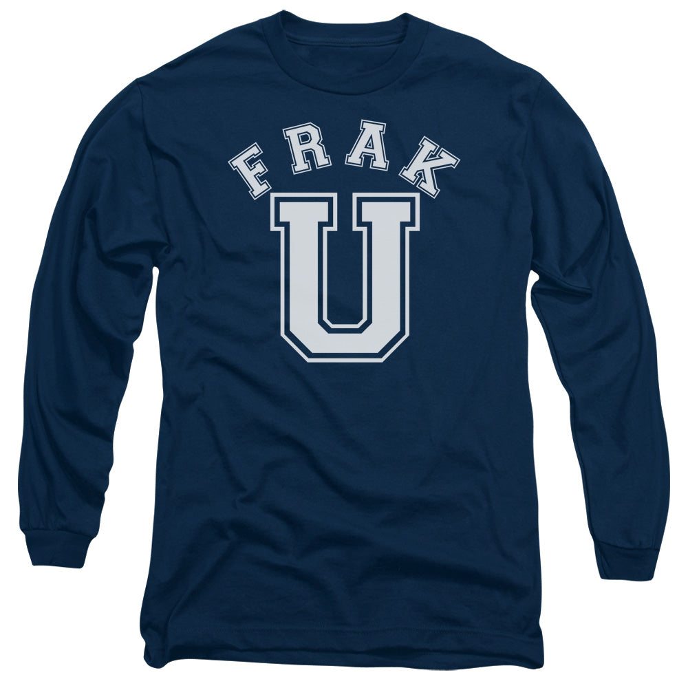 AN OFFCIALLY LICENSED BSG FRAK U MEN'S LONG SLEEVE T-SHIRT NAVY