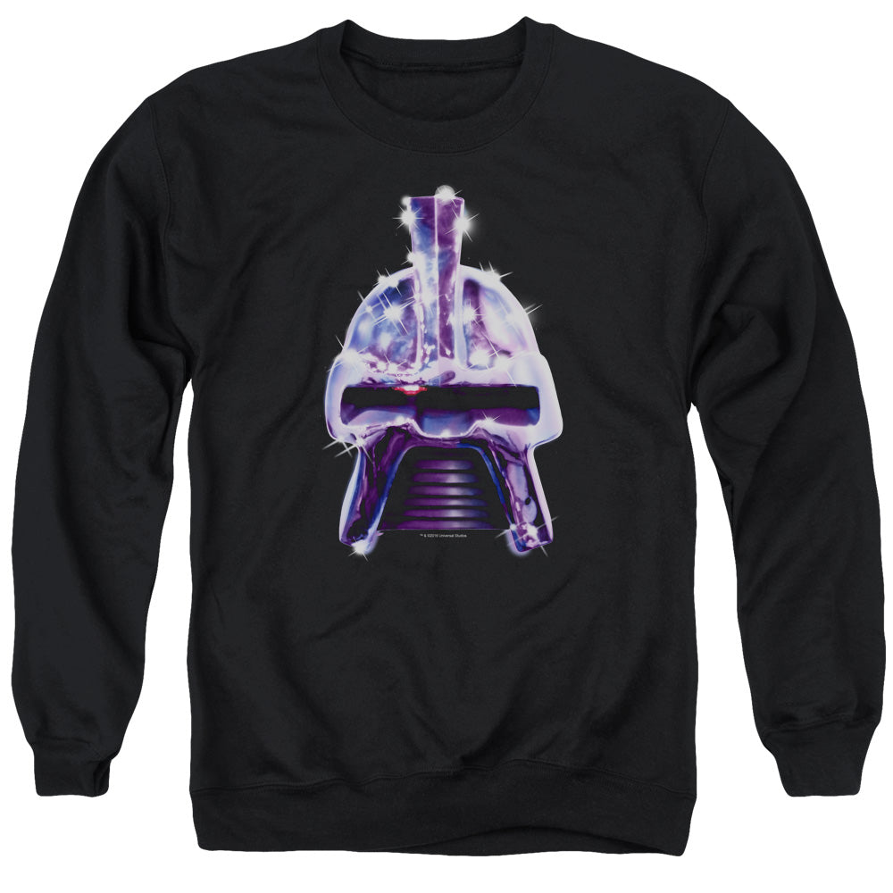 AN OFFCIALLY LICENSED BSG RETRO CYLON HEAD ADULT UNISEX CREWNECK SWEATSHIRT BLACK