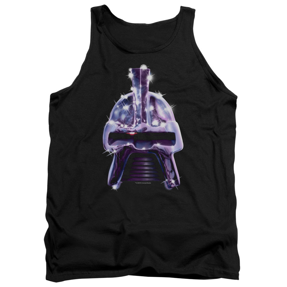 AN OFFCIALLY LICENSED BSG RETRO CYLON HEAD ADULT UNISEX TANK TOP BLACK