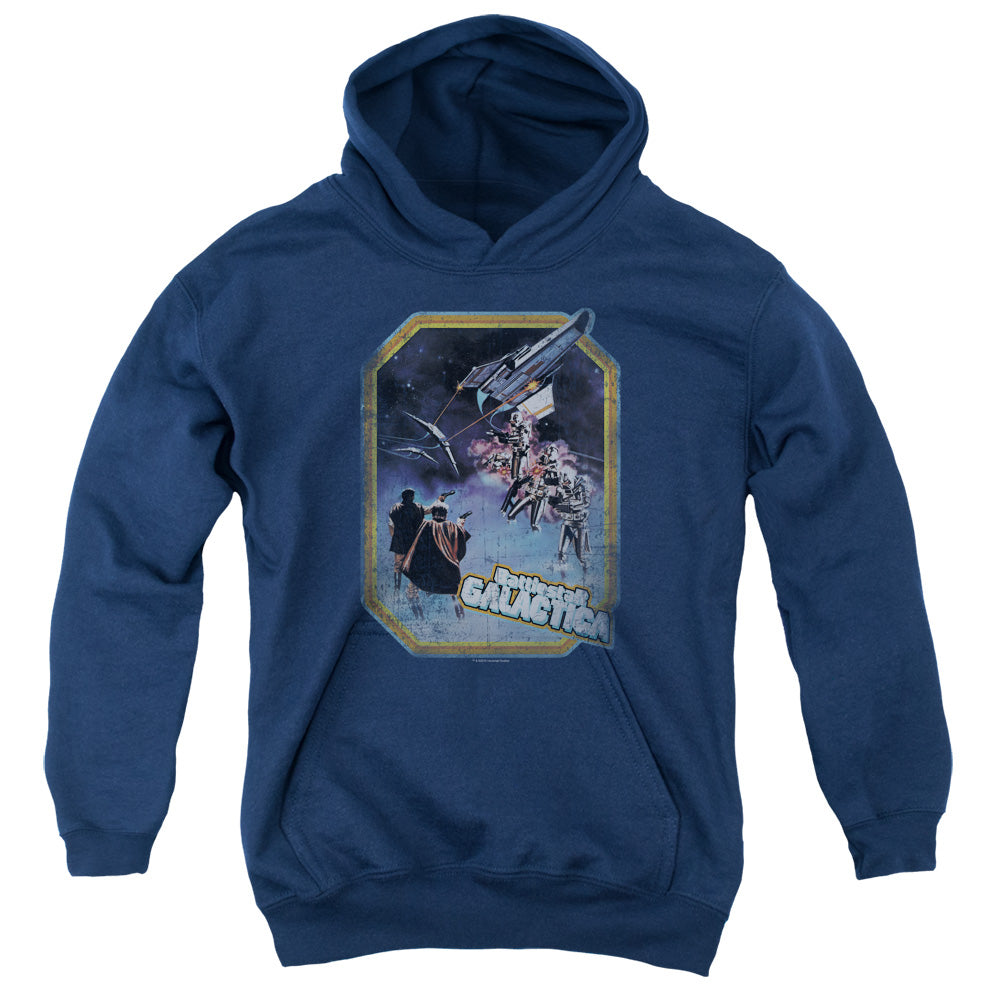 AN OFFCIALLY LICENSED BSG POSTER IRON ON YOUTH HOODIE NAVY