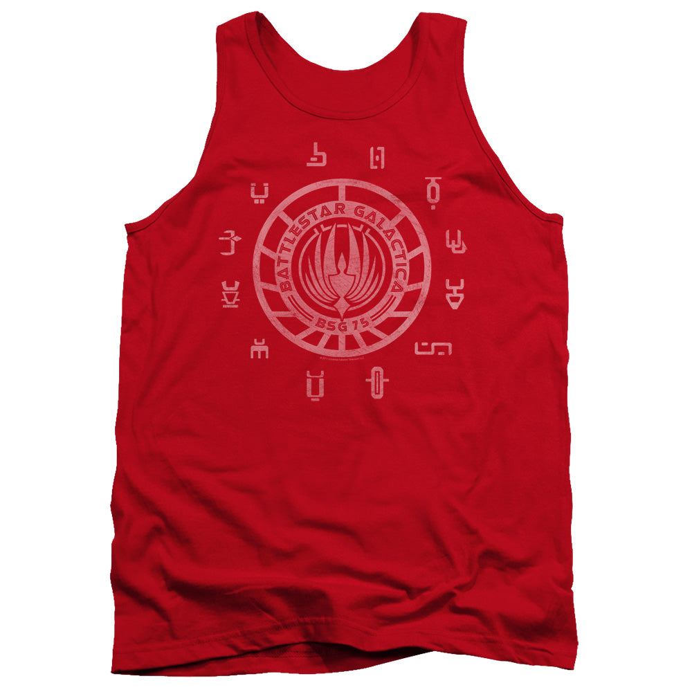 AN OFFCIALLY LICENSED BSG COLONIES ADULT UNISEX TANK TOP RED