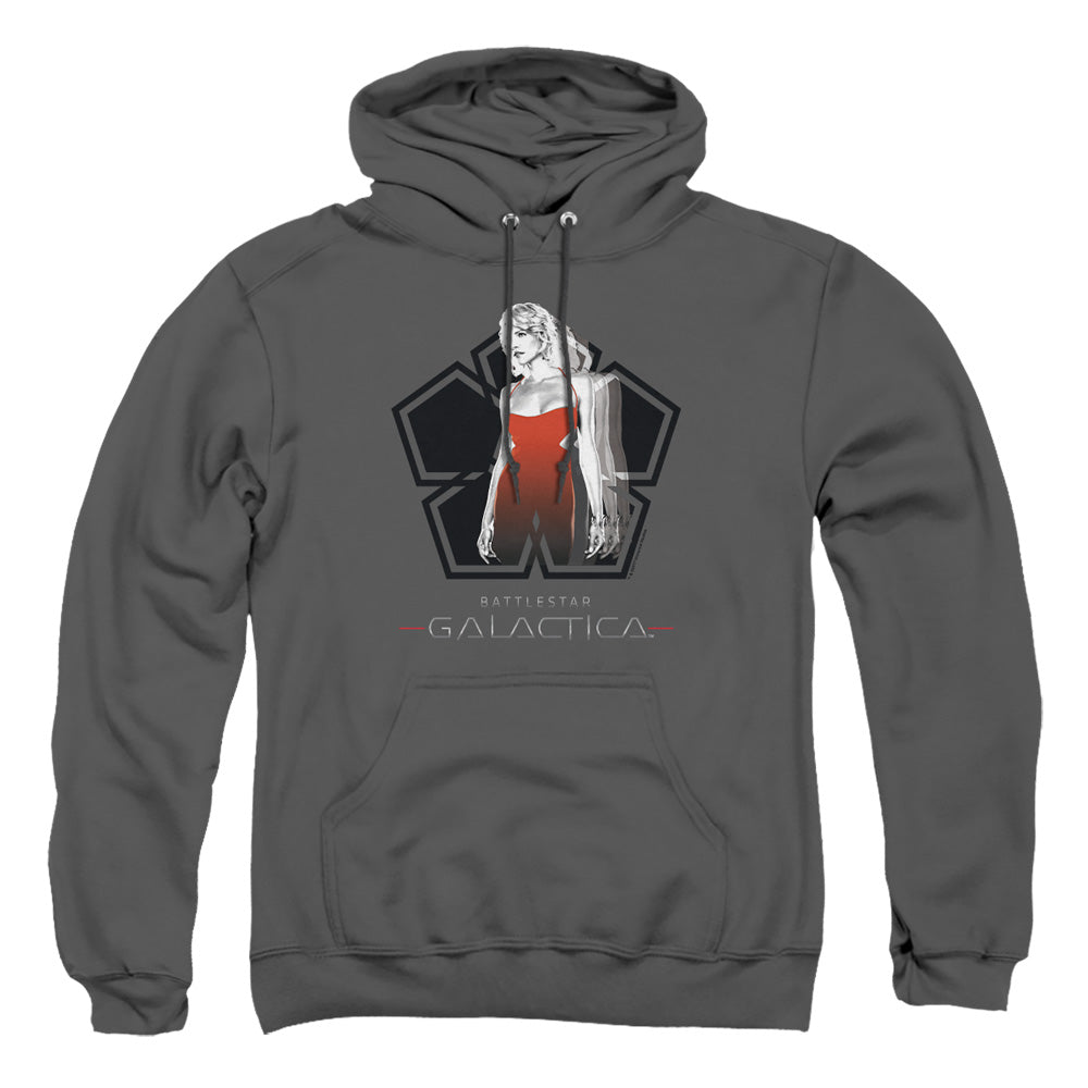AN OFFCIALLY LICENSED BSG CYLON TECH ADULT UNISEX PULLOVER HOODIE CHARCOAL