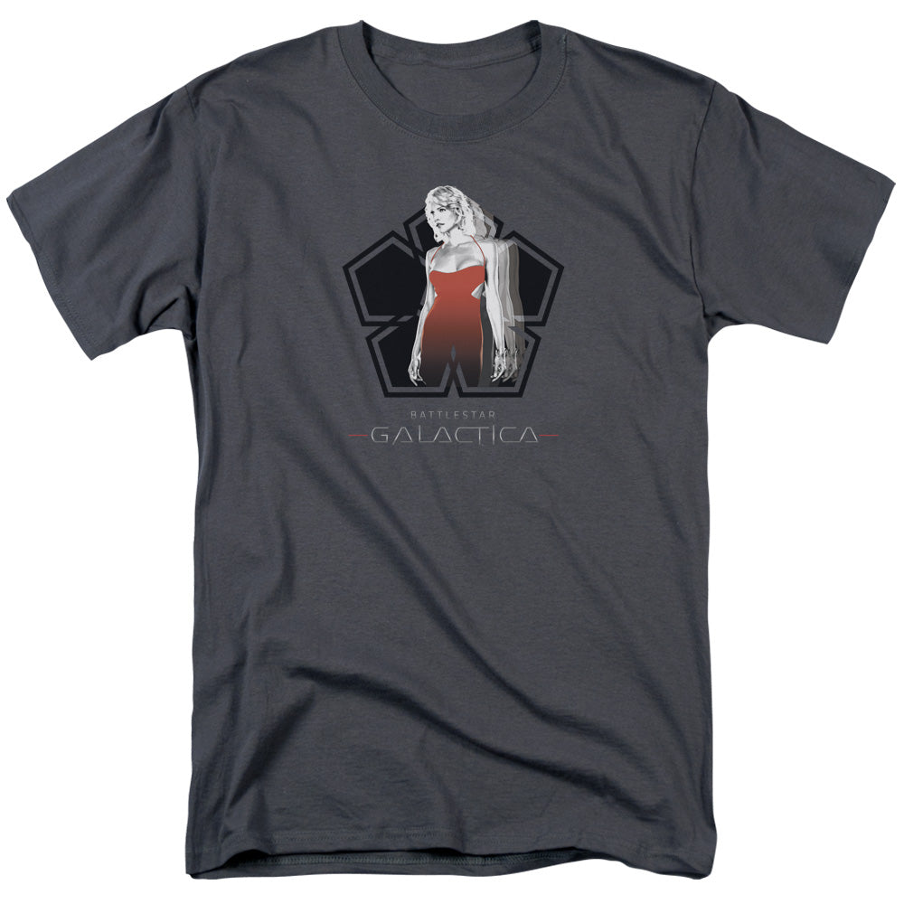 AN OFFCIALLY LICENSED BSG CYLON TECH MEN'S REGULAR FIT T-SHIRT CHARCOAL