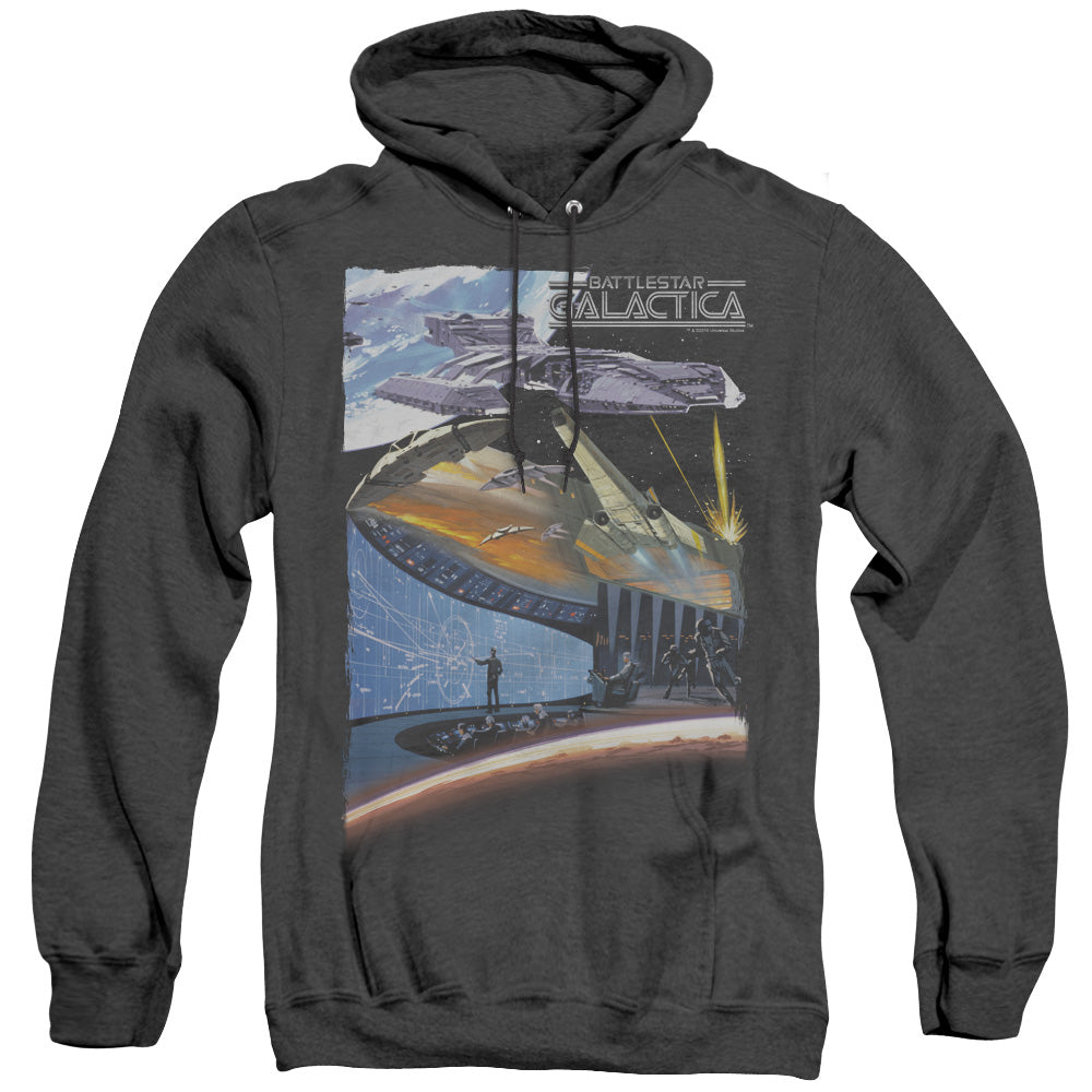 AN OFFCIALLY LICENSED BSG CONCEPT ART ADULT UNISEX HEATHER PULLOVER HOODIE BLACK