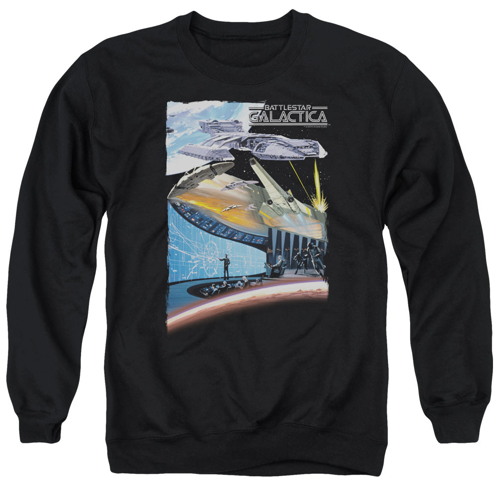 AN OFFCIALLY LICENSED BSG CONCEPT ART ADULT UNISEX CREWNECK SWEATSHIRT BLACK