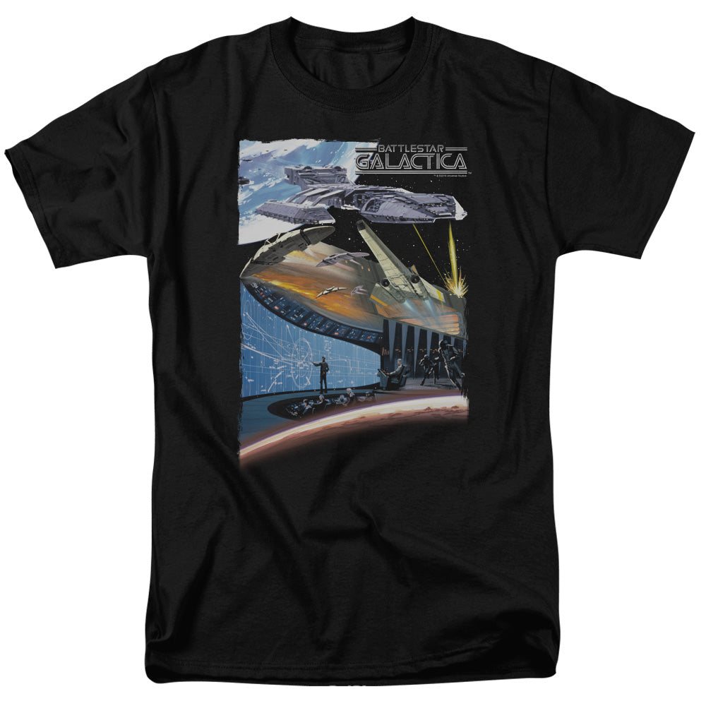 AN OFFCIALLY LICENSED BSG CONCEPT ART MEN'S REGULAR FIT T-SHIRT BLACK