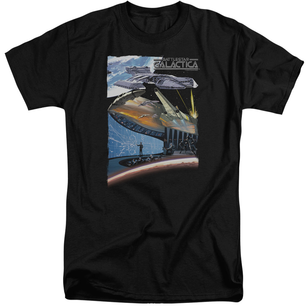 AN OFFCIALLY LICENSED BSG CONCEPT ART MEN'S TALL FIT T-SHIRT BLACK