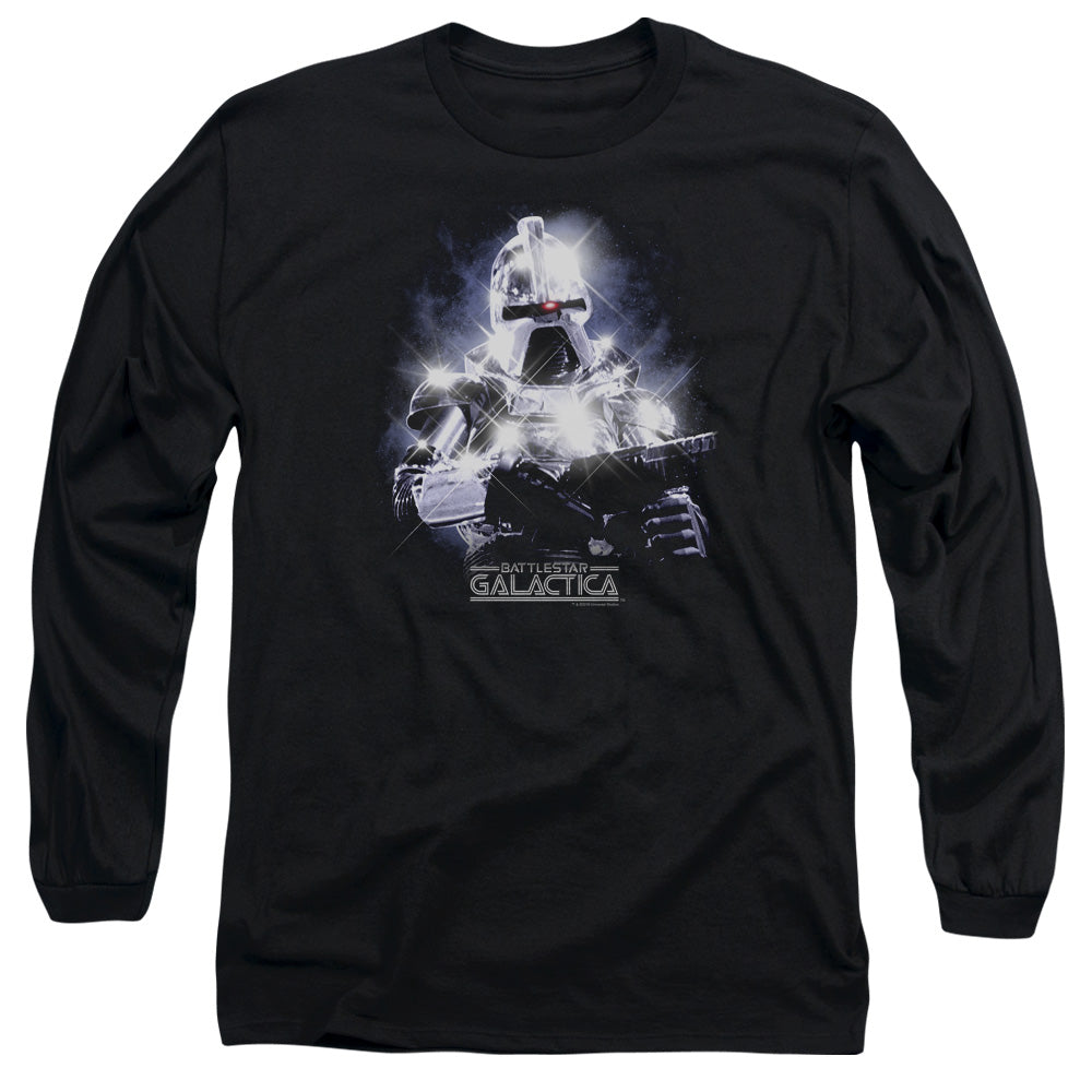 AN OFFCIALLY LICENSED BSG 35TH ANNIVERSARY CYLON MEN'S LONG SLEEVE T-SHIRT BLACK
