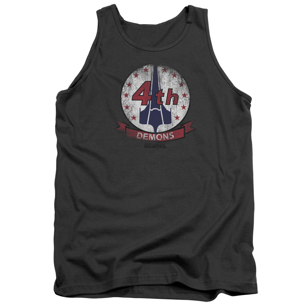 AN OFFCIALLY LICENSED BSG DEMONS BADGE ADULT UNISEX TANK TOP CHARCOAL