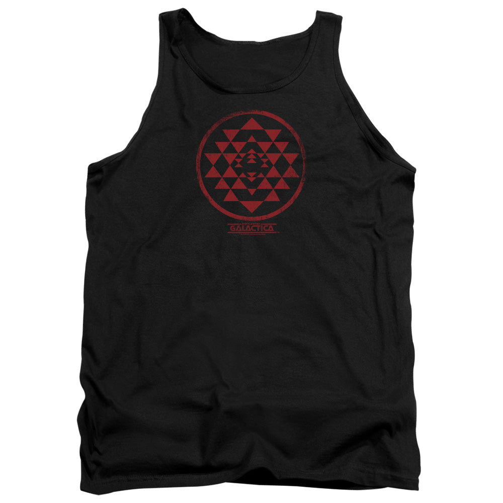 AN OFFCIALLY LICENSED BSG RED SQUADRON PATCH ADULT UNISEX TANK TOP BLACK