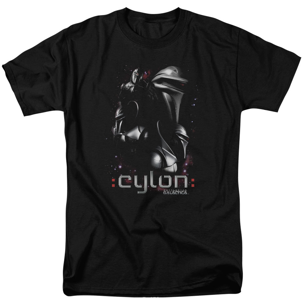AN OFFCIALLY LICENSED BATTLESTAR GALACTICA CENTURIONS MEN'S REGULAR FIT T-SHIRT BLACK