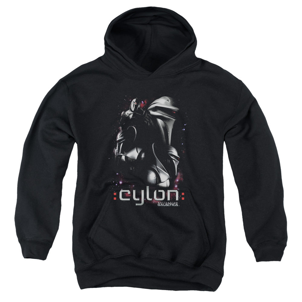 AN OFFCIALLY LICENSED BATTLESTAR GALACTICA CENTURIONS YOUTH HOODIE BLACK